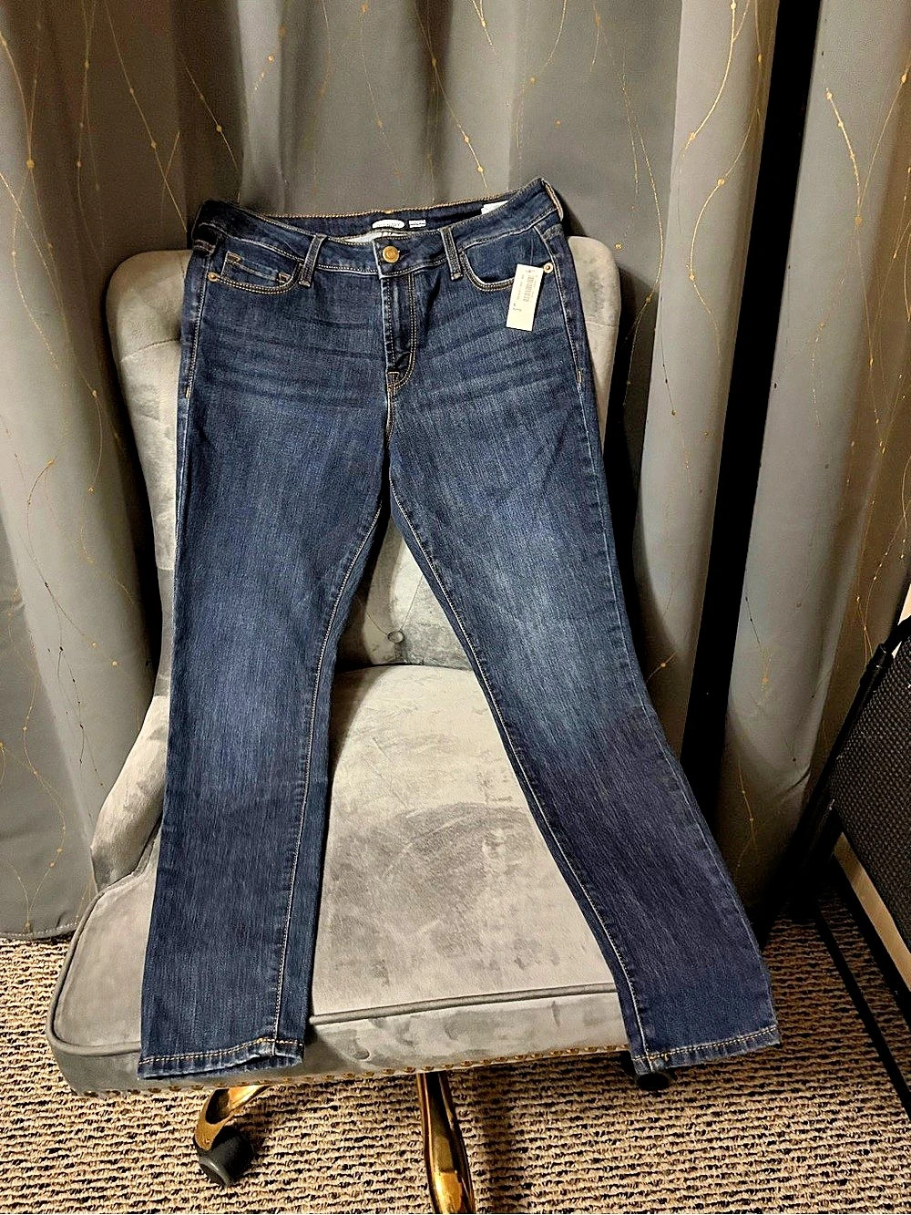 Old Navy Rockstar Super Skinny Jeans in Blue Size 6 P